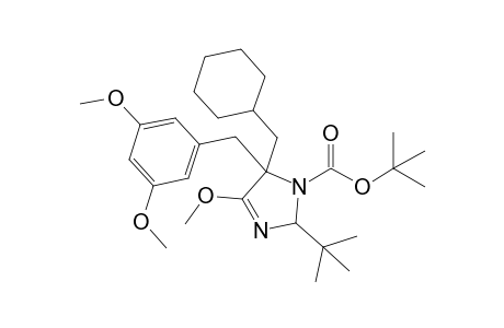 t-Butyl 2-(t-butyl)-5-[3',5'-dimethoxybenzyl]-4-methoxy-5-[(cyclohexyl)methyl]-2,5-dihydroimidazole-1-carboxylate
