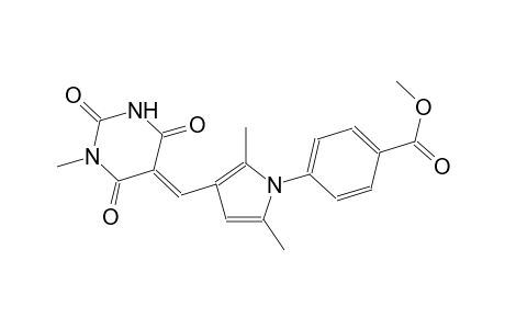 methyl 4-{2,5-dimethyl-3-[(E)-(1-methyl-2,4,6-trioxotetrahydro-5(2H)-pyrimidinylidene)methyl]-1H-pyrrol-1-yl}benzoate