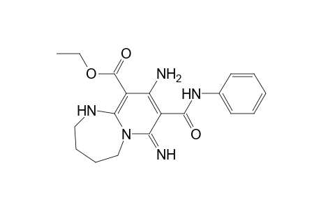 9-Amino-10-ethoxycarbonyl-7-imino-8-phenylaminocarbonyl-1,2,3,4,5,6-hexahydropyrido[1,2-a][1,3]diazepine
