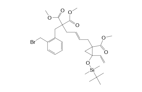 DIMETHYL-(4E)-1-(2-BROMOMETHYL-PHENYL)-6-[R-2-(TERT.-BUTYLDIMETHYLSILOXY)-T-1-METHOXYCARBONYL-2-VINYLCYCLOPROP-1-YL]-4-HEXENE-2,2-DICARBOXYLATE