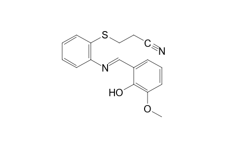 3-{{o-[(3-methoxysalicylidene)amino]phenyl}thio}propionitrile
