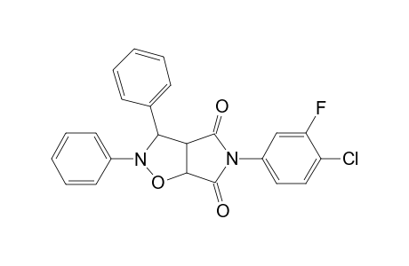 5-(4-Chloranyl-3-fluoranyl-phenyl)-2,3-diphenyl-3a,6a-dihydro-3H-pyrrolo[3,4-d][1,2]oxazole-4,6-dione