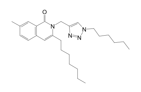 3-n-Heptyl-2-[(1-n-hexyl-1H-1,2,3-triazol-4-yl)methyl]-7-methylisoquinolin-1(2H)-one