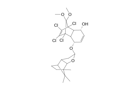 (-)-(3S,8R)-1,8,9,10-Tetrachloro-11,11-dimethoxy-6-{[1',10',10'-trimethyl-3'-oxotricyclo[5.2.1.0(2,6)]dec-4-yl]oxy}tricyclo[6.2.1.0(2,7)]undeca-4,9-dien-3-ol