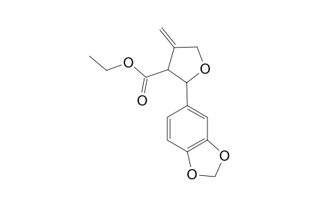 Ethyl 4-methylene-2-(3',4'-methylenedioxyphenyl)-tetrahydrofuran-3-carboxylate