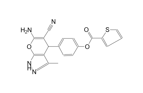 2-thiophenecarboxylic acid, 4-(6-amino-5-cyano-1,4-dihydro-3-methylpyrano[2,3-c]pyrazol-4-yl)phenyl ester