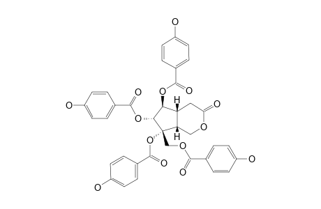 6-BETA,7-BETA,8-ALPHA,10-TETRA-PARA-HYDROXYBENZOXYL-CIS-2-OXABICYCLO-[4.3.0]-NONAN-3-ONE