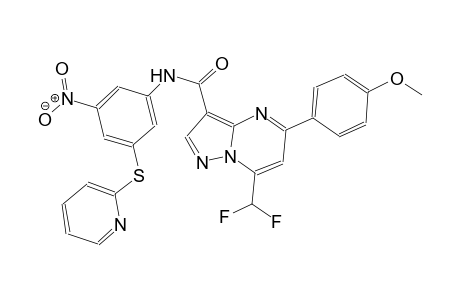 7-(difluoromethyl)-5-(4-methoxyphenyl)-N-[3-nitro-5-(2-pyridinylsulfanyl)phenyl]pyrazolo[1,5-a]pyrimidine-3-carboxamide