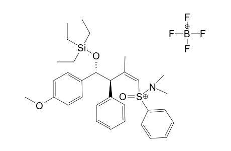 (-)-S-N,N-DIMETHYLAMINO-S-[(Z)-(3R,4R)-2-METHYL-3-PHENYL-(4-METHOXYPHENYL)-4-(TRIETHYLSILYL)-OXY]-BUT-ENYL-PHENYL-SULFOXINIUM-TETRAFLUOROBORATE