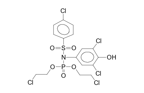 DI(2-CHLOROETHYL)-N-(4-HYDROXY-3,5-DICHLOROPHENYL)-N-(4-CHLOROPHENYLSULPHONYL)AMIDOPHOSPHATE