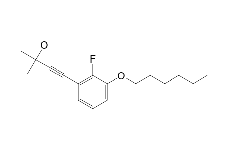 1-FLUORO-2-(3-METHYL-3-HYDROXYBUT-1-INYL-6-N-HEXYLOXY)-BENZENE