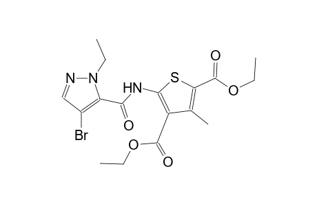 diethyl 5-{[(4-bromo-1-ethyl-1H-pyrazol-5-yl)carbonyl]amino}-3-methyl-2,4-thiophenedicarboxylate