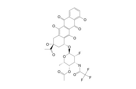 7-O-(4-O-ACETYL-2,3,6-TRIDEOXY-2-FLUORO-3-TRIFLUORACETAMIDO-ALPHA-L-TALOPYRANOSE)-CARMINOMYCINONE