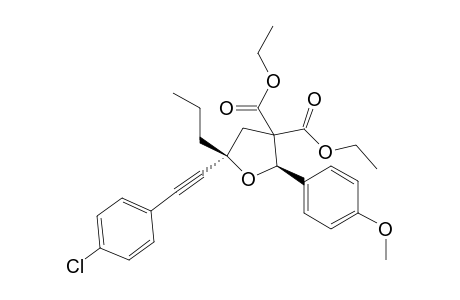 Diethyl 5-((4-chlorophenyl)ethynyl)-2-(4-methoxyphenyl)-5-propyloxolane-3,3-dicarboxylate