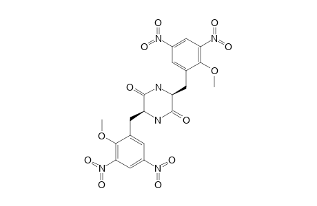 3S,6S-BIS-(2-METHOXY-3,5-DINITROBENZYL)-PIPERAZINE-2,5-DIONE