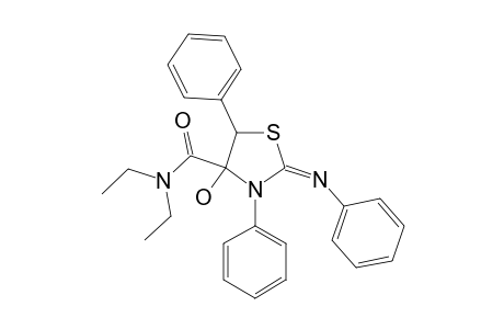 2-PHENYLIMINO-3,5-DIPHENYL-4-DIETHYLAMIDOCARBONYL-4-HYDROXYTHIAZOLIDINE