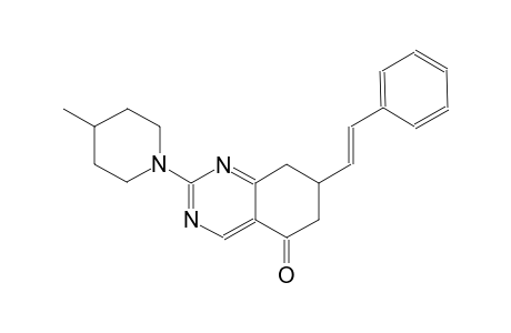 5(6H)-quinazolinone, 7,8-dihydro-2-(4-methyl-1-piperidinyl)-7-[(E)-2-phenylethenyl]-