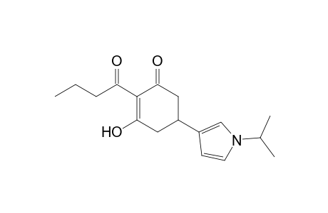 2-Cyclohexen-1-one, 3-hydroxy-5-[1-(1-methylethyl)-1H-pyrrol-3-yl]-2-(1-oxobutyl)-
