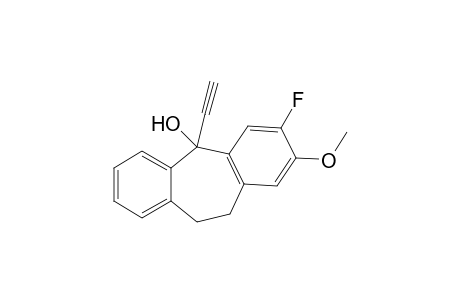 2-Methoxy-3-fluoro-5-ethynyl-10,11-dihydro-5H-diphenyl[a,d]cycloheptan-5-ol