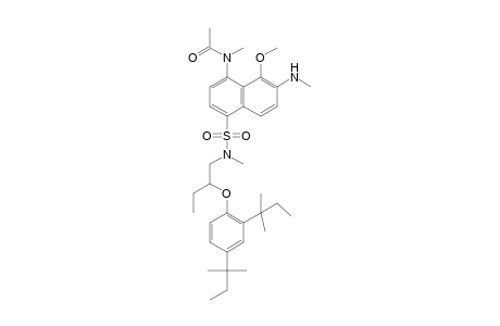 Acetamide, N-[4-[[[2-[2,4-bis(1,1-dimethylpropyl)phenoxy]butyl]methylamino]sulfonyl]-8-methoxy-7-(methylamino)-1-naphthalenyl]-N-methyl-