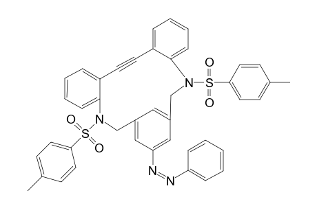 17,17,18,18-tetradehydro-5-(phenylazo)-1,10-bis(p-tolylsulphonyl)-1,10-diaza[2](1,3)benzeno[2](1,2)benzeno[2](1,2)benzenophane