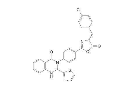 3-{4-[4-(4-Chlorophenyl)methylidene-5-oxo-4,5-dihydro-1,3-oxazol-2-yl]phenyl}-2-(2-thienyl)-2,3-dihydroquinazolin-4(1H)-one