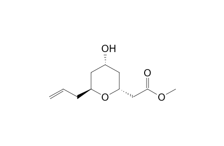 [(2R,4S,6S)-6-Allyl-4-hydroxytetrahydropyran-2-yl]acetic acid methyl ester