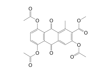 3,5,8-Triacetoxy-2-methoxycarbonyl-1-methylanthra-9,10-quinone