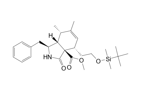 Methyl 4-{2'-(t-butyl)dimethylsilyloxy]ethyl}-1,2,3,4,7,7a-hexahydro-6,7-dimethyl-3-oxo-1-(phenylmethyl)-3aH-isoindole-3a-carboxylate