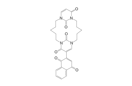 9-(1,4-Dioxo-1,4-dihydro-naphthalen-2-yl)-1,7,11,17-tetraaza-tricyclo[15.3.1.1(7,11)]docosa-9,19-diene-8,18,21,22-tetraone