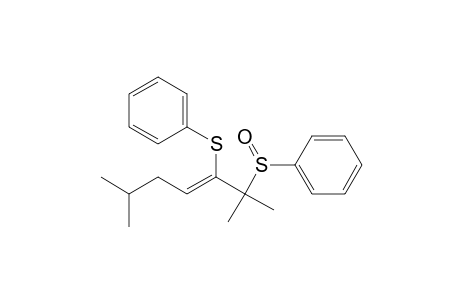 Benzene, [[4-methyl-1-[1-methyl-1-(phenylsulfinyl)ethyl]-1-pentenyl]thio]-, (Z)-