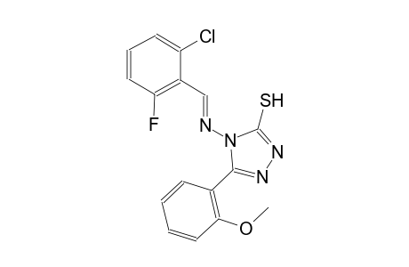 4-{[(E)-(2-chloro-6-fluorophenyl)methylidene]amino}-5-(2-methoxyphenyl)-4H-1,2,4-triazole-3-thiol
