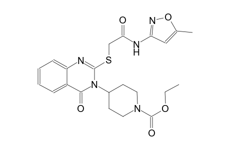 1-piperidinecarboxylic acid, 4-(2-[[2-[(5-methyl-3-isoxazolyl)amino]-2-oxoethyl]thio]-4-oxo-3(4H)-quinazolinyl)-, ethyl ester