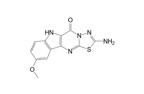 [1,3,4]Thiadiazolo[3',2':1,2]pyrimido[5,4-b]indol-5(6H)-one, 2-amino-9-methoxy-