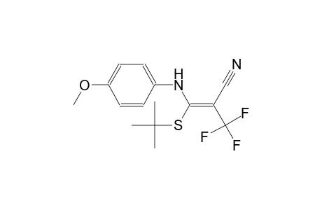 (2Z)-3-(tert-butylsulfanyl)-3-(4-methoxyanilino)-2-(trifluoromethyl)-2-propenenitrile