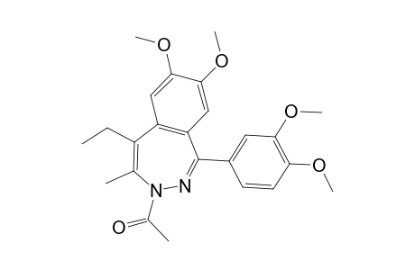 1-[1-(3,4-dimethoxyphenyl)-5-ethyl-7,8-dimethoxy-4-methyl-2,3-benzodiazepin-3-yl]ethanone