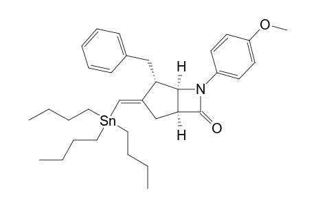 (1S*,4S*,5R*)-4-Benzyl-3-tributylstannylmethylene-6-(p-methoxyphenyl)-6-azabicyclo[3.2.0]heptan-7-one