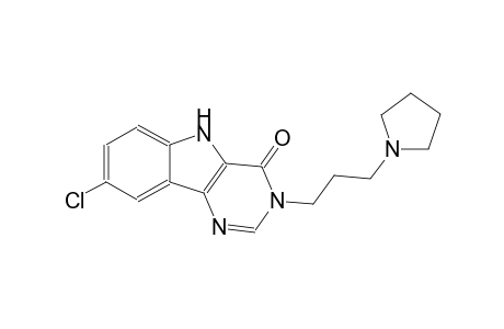 4H-pyrimido[5,4-b]indol-4-one, 8-chloro-3,5-dihydro-3-[3-(1-pyrrolidinyl)propyl]-
