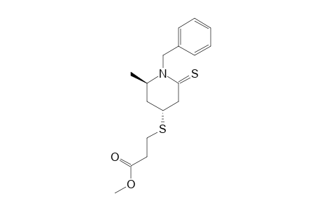 TRANS-1-BENZYL-4-(METHOXYCARBONYLETHYLTHIO)-6-METHYLPIPERIDINE-2-THIONE