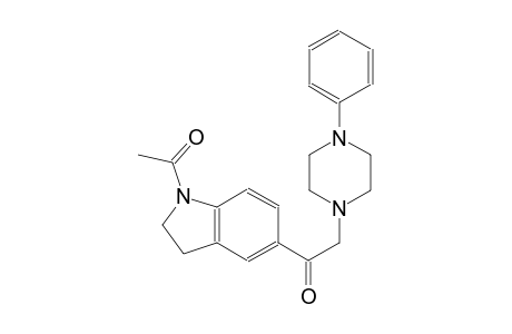 ethanone, 1-(1-acetyl-2,3-dihydro-1H-indol-5-yl)-2-(4-phenyl-1-piperazinyl)-