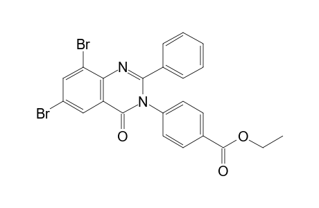 Ethyl 4-(2-phenyl-6,8-dibromo-4-oxo-(4H)quinazolin-3-yl)benzoate