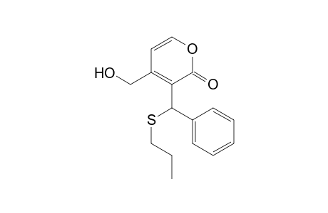 2H-Pyran-2-one, 4-hydroxy-6-methyl-3-[phenyl(propylthio)methyl]-