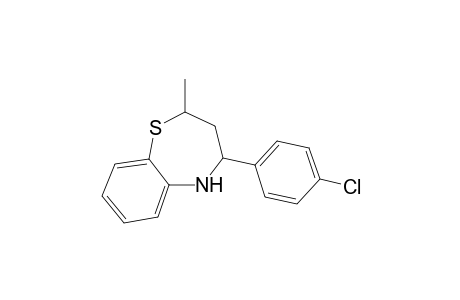 1,5-Benzothiazepine, 4-(4-chlorophenyl)-2,3,4,5-tetrahydro-2-methyl-