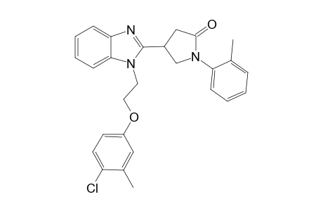 2-Pyrrolidinone, 4-[1-[2-(4-chloro-3-methylphenoxy)ethyl]-1H-1,3-benzimidazol-2-yl]-1-(2-methylphenyl)-
