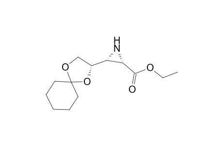(2S,3R)-3-[(3S)-1,4-dioxaspiro[4.5]decan-3-yl]-2-aziridinecarboxylic acid ethyl ester