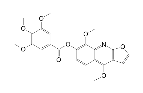 benzoic acid, 3,4,5-trimethoxy-, 4,8-dimethoxyfuro[2,3-b]quinolin-7-yl ester