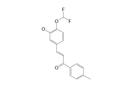 (E)-3-[4-(DIFLUOROMETHOXY)-3-HYDROXYPHENYL]-1-PARA-TOLYL-PROP-2-EN-1-ONE