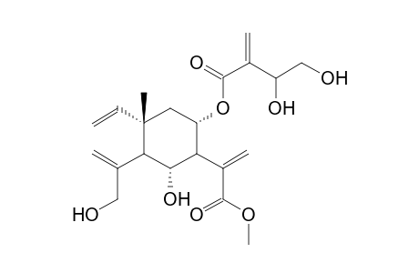 Methyl 8.alpha.-(3',4'-dihydroxy-2'-methylenebutanoyloxy)-6.alpha.,15-dihydroxyelema-1,3,11(13)-trien-12-oate