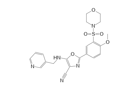 4-oxazolecarbonitrile, 2-[4-methoxy-3-(4-morpholinylsulfonyl)phenyl]-5-[(3-pyridinylmethyl)amino]-