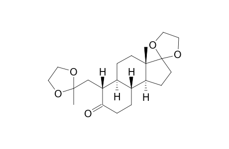 dl-A-Nor-3,5-seco-estrane-2,5,17-trione 2,17-bis(1,2-ethanediyl) acetal